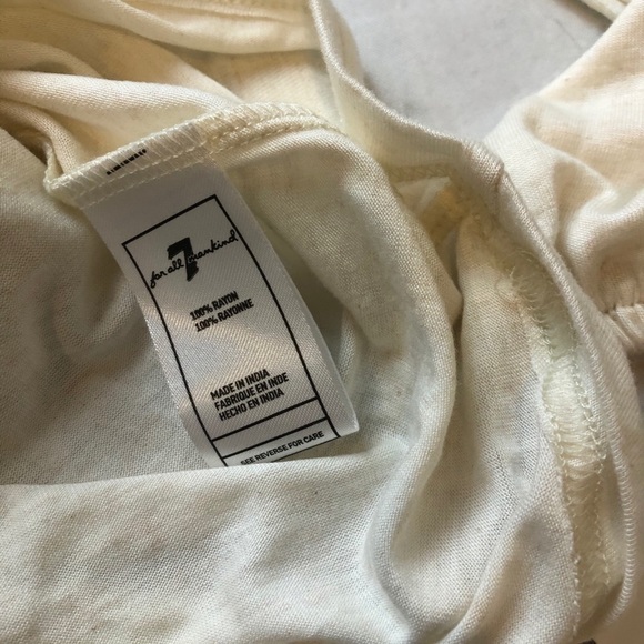 7 for all Mankind bell sleeve cream long sleeve tee M NWT embellished Host Pick! - Picture 9 of 11